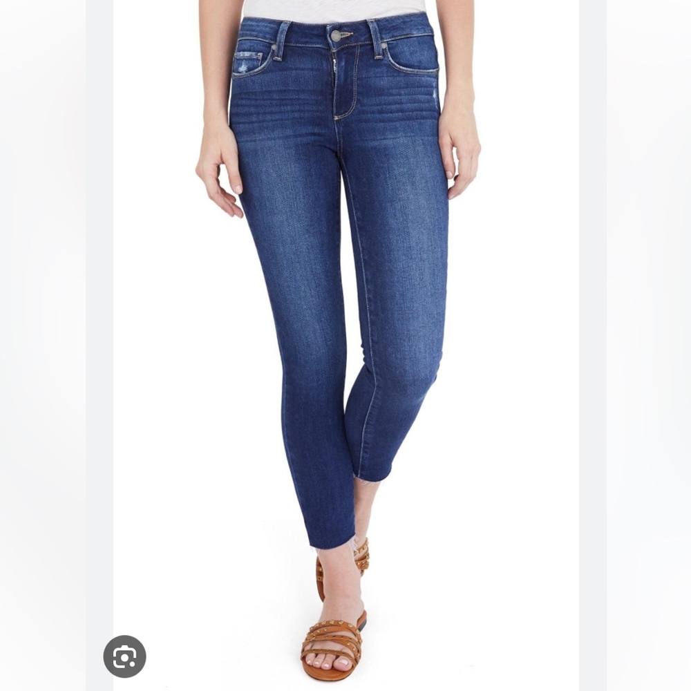 Paige Kylie Crop Raw Edge Skinny Jeans